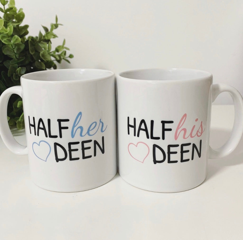 Half his Deen - Half her Deen Mugs